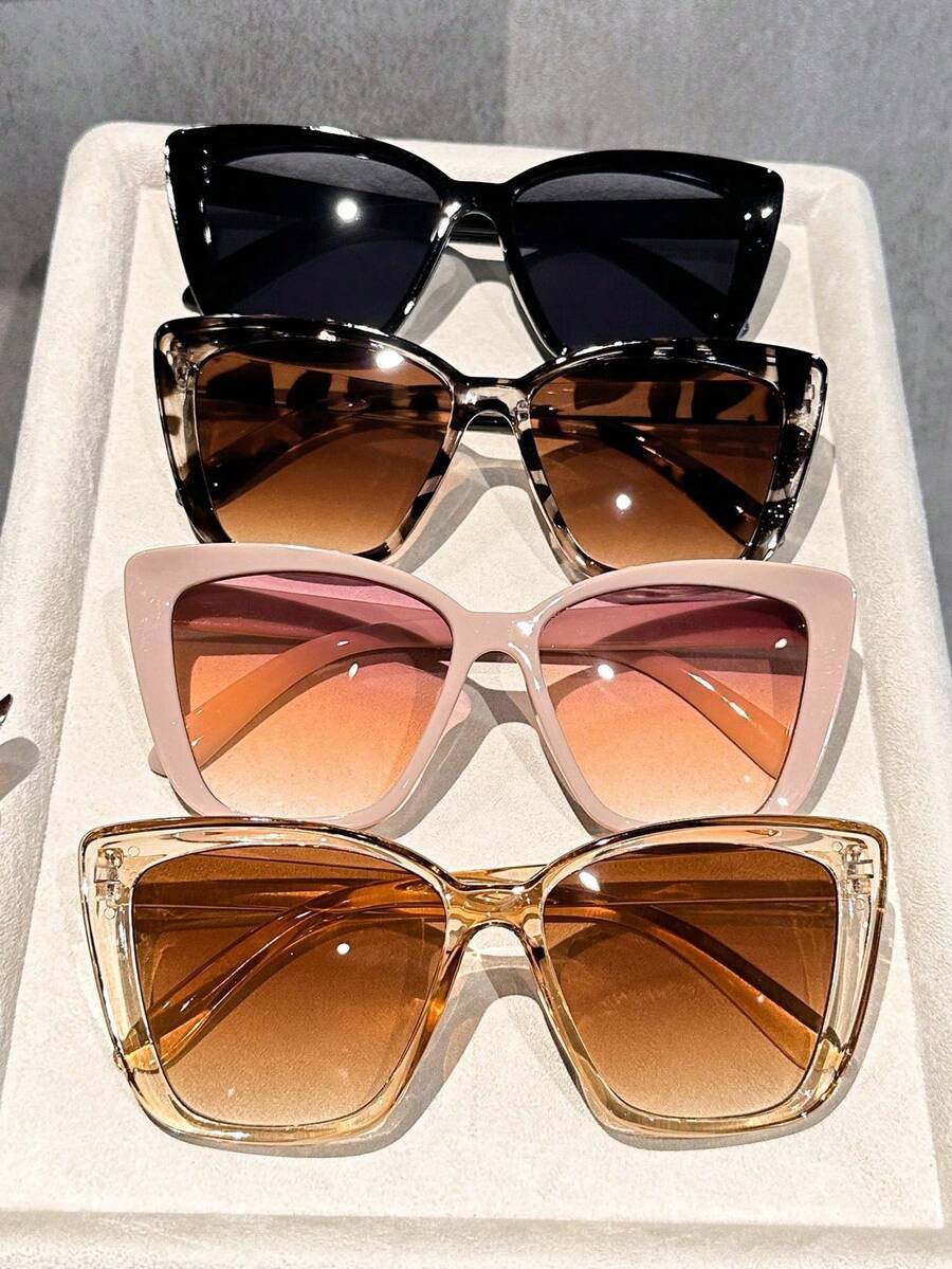 Sunglasses Cat Eye - 3/4 قطع نظارات نسائية بإطار عين