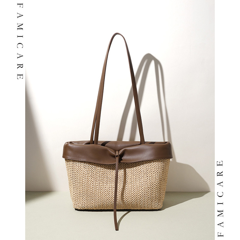 Tote Bag Beach - حقيبة يد نسائية أنيقة من القش