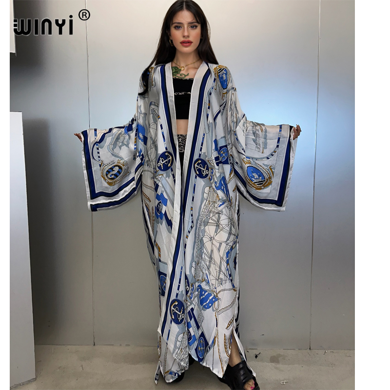 WINYI كيمونو الصيف قفطان بحر س - مراجعة Cover Up Kaftan وسعره