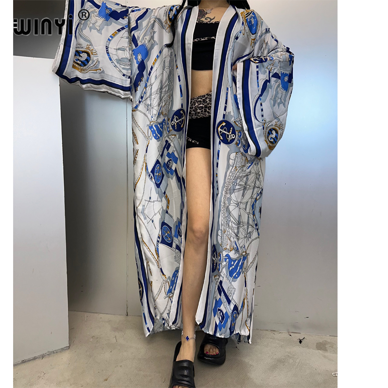WINYI كيمونو الصيف قفطان بحر س - مراجعة Cover Up Kaftan وسعره