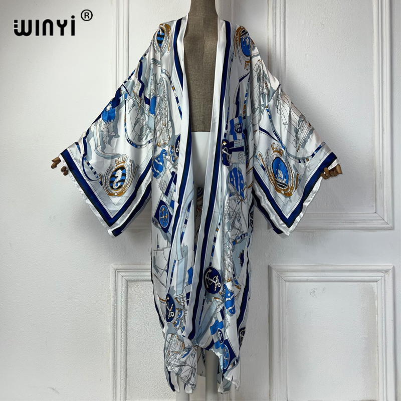 WINYI كيمونو الصيف قفطان بحر س - مراجعة Cover Up Kaftan وسعره