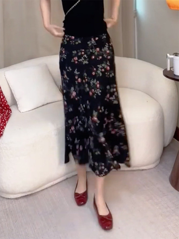 تنورة ميدي جديدة للصيف بخصر مر - مراجعة Midi Skirt Floral وسعره