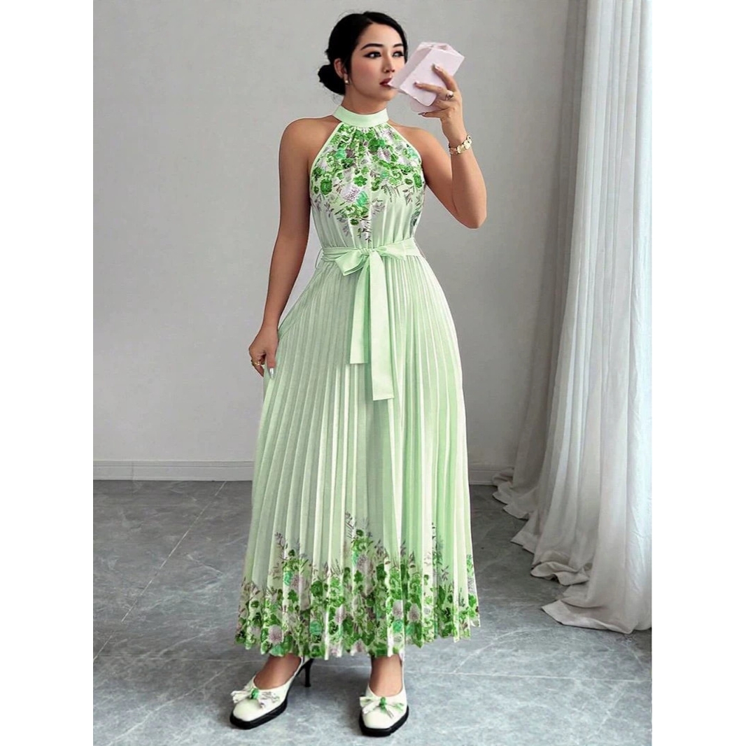 فستان طويل أنيق بطبعة زهور مع  - مراجعة Midi Skirt Floral وسعره