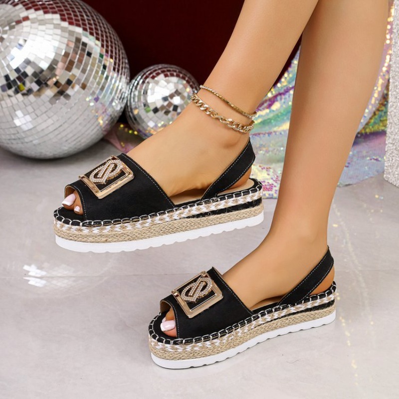 صنادل نسائية بكعب عالٍ مزينة ب - مراجعة Wedge Espadrille Women وسعره