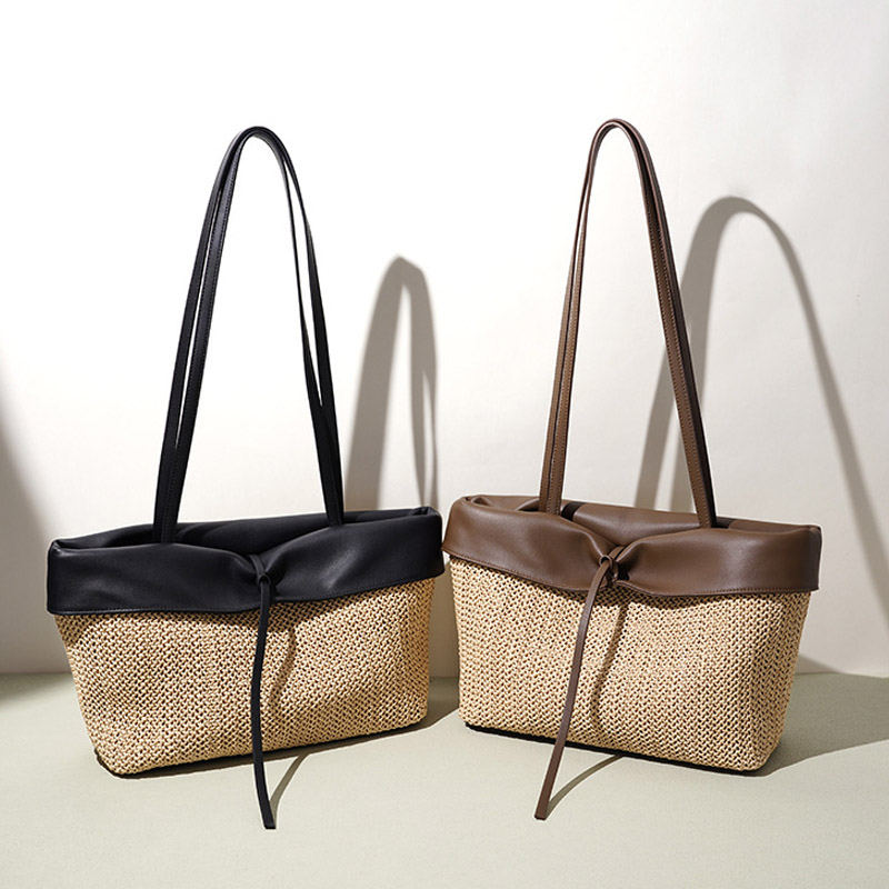 حقيبة يد نسائية أنيقة من القش  - مراجعة Tote Bag Beach وسعره
