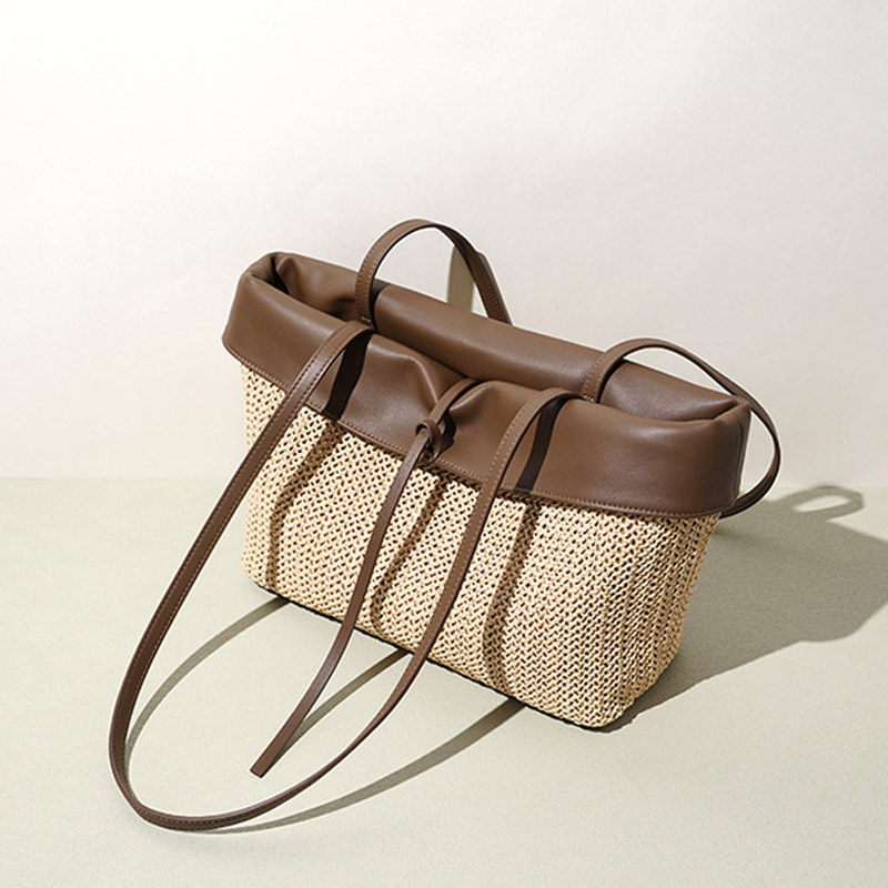 حقيبة يد نسائية أنيقة من القش  - مراجعة Tote Bag Beach وسعره
