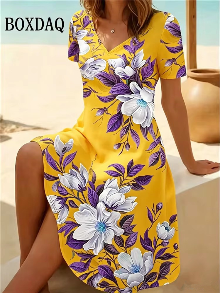 فساتين نسائية مقاس كبير 6XL لل - مراجعة Romper Floral Print وسعره