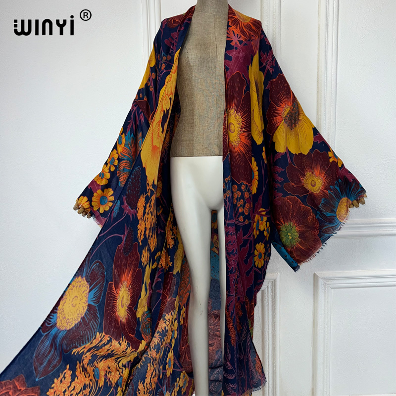 فستان كيمونو ماكسي صيفي من WIN - مراجعة Cover Up Kaftan وسعره