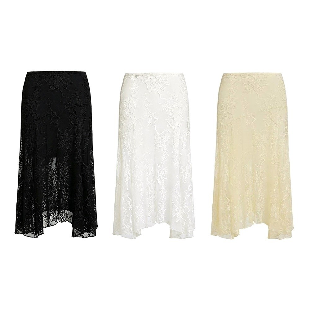 فستان شاطئ من الدانتيل بلون مو - مراجعة Midi Skirt Floral وسعره