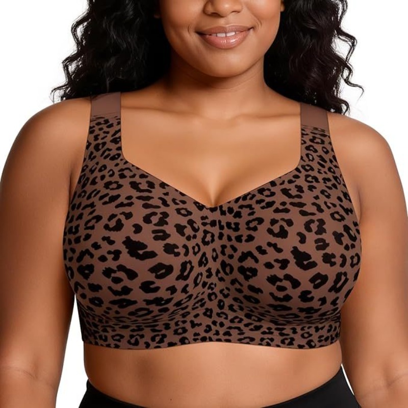 حمالات صدر جيلي بنقشة الفهد بد - مراجعة Bralette Triangle Set وسعره