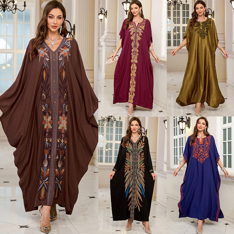 فساتين قفطان طويلة مطرزة للنسا - مراجعة Cover Up Kaftan وسعره