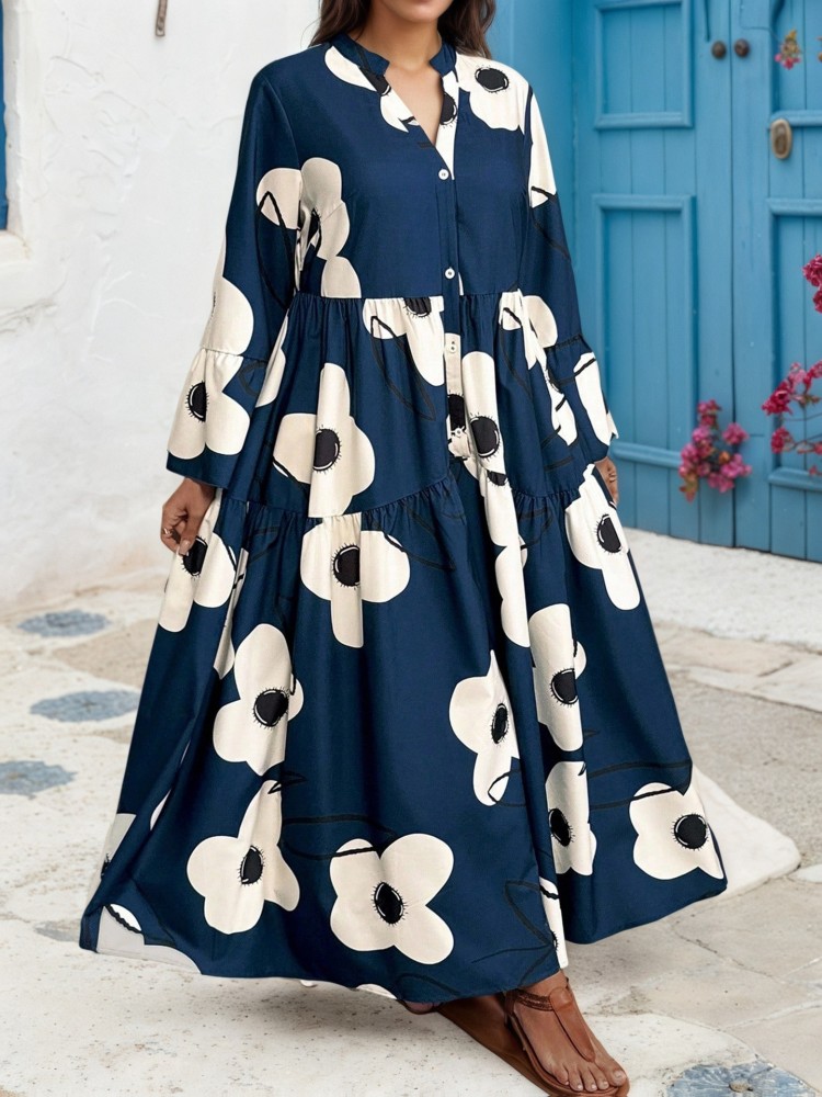 فساتين نسائية بمقاسات كبيرة من - مراجعة Midi Skirt Floral وسعره