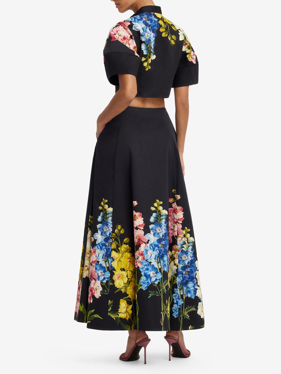 طقم نسائي أنيق من قطعتين من VG - مراجعة Midi Skirt Floral وسعره